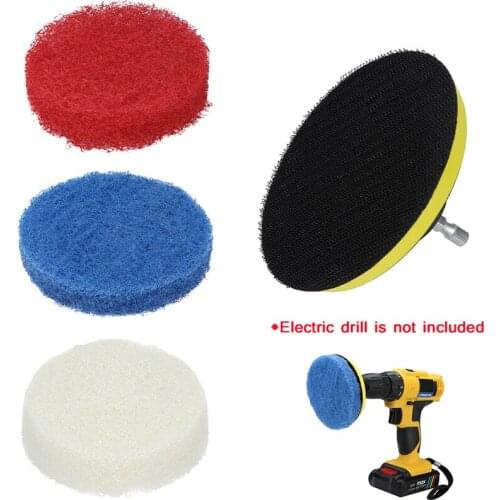 New Drill Brush Scrub Pad With Drill Attachment For Tile, Sink, Water Spot, Fiberglass Tub, Vinyl Floor Non-Scratch - Bathroom20
