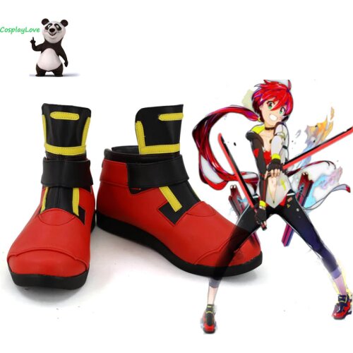 CosplayLove Compass Combat Providence Analysis System Kiryuin Kirara Black Red Cosplay Shoes Cosplay Long Boots Custom Made