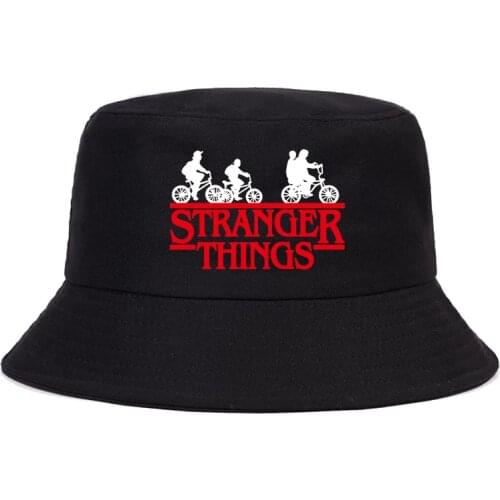 Foldable stranger things Bucket Hat men Cotton Fishing Hunting Cap Outdoor Beach Fisherman Panama Womens Bucket Hat K Pop Bob