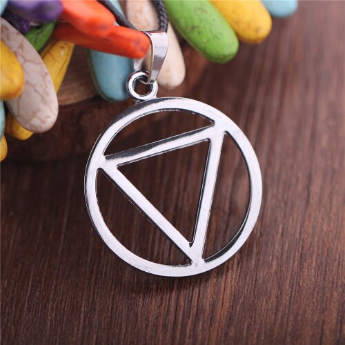 Punk Rope Chain Choker Necklace Geometric Round Triangle Eminem Torques Jewelry Hidan Triangle Pendant Neck Chain Jewelry