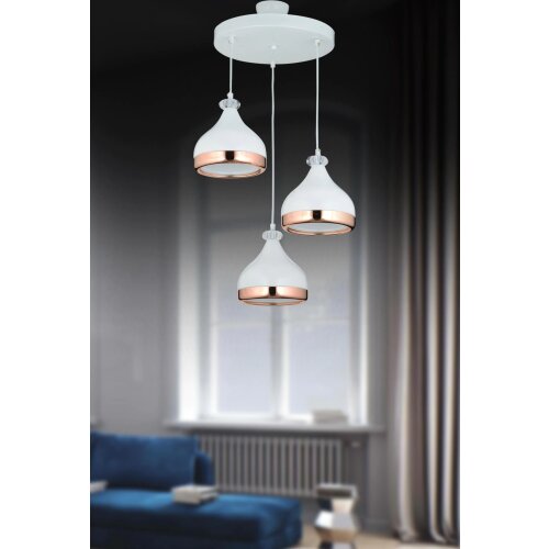 Saint Belisama Ida 3 Pcs Pendant Lamp White Chandelier