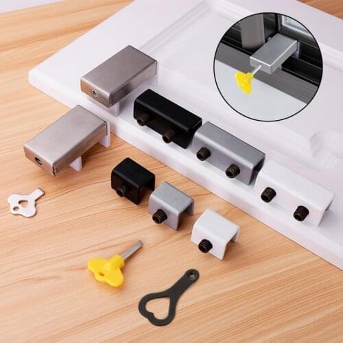 Stainless Steel Door Window Lock Sliding Sash Locks Anti-Theft Stopper Cabinet Locks Protection Child For Home Hardware Tool