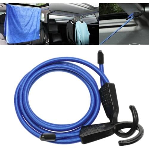 1.5M Strong Elastic Strap Adjustable Tension Belt Car Clothesline Hook Cargo Luggage Lashing Buckle Rope For Motorcycle Travel