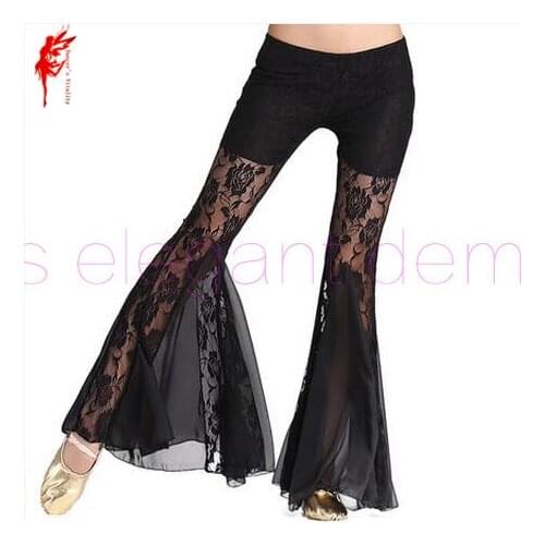 Sexy belly dance trousers for women Fishtail belly dance trousers lace chiffon trousers M and L 9 colors 2020 HOT SALE