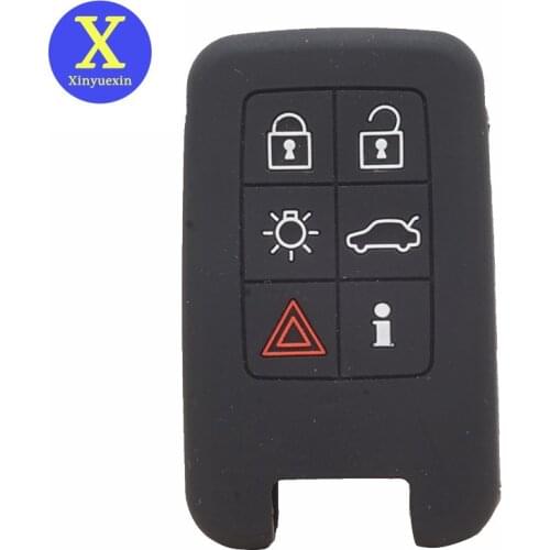 Xinyuexin Silicone Car Key Cover FOB Case For Volvo C30 C70 S40 S60 S70 S80 V40 V50 V70 XC60 XC90 Flip Remote Car Key Case Cover
