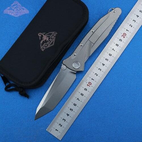 Kevin john Delta folding knife S35VN blade titanium handle camping hunting survival pocket Kitchen fruit knives
