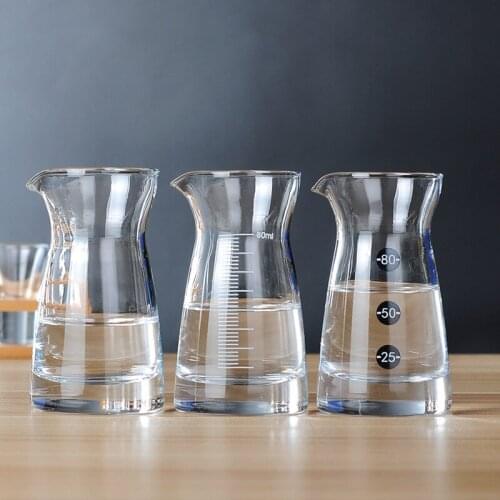 The glass wine dispenser is equipped with scale for hot liquor dispenser