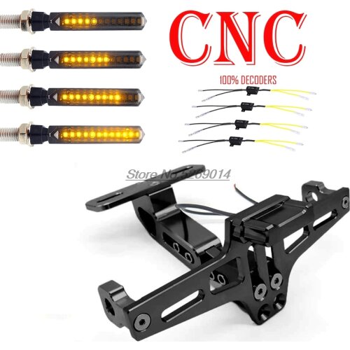 LED with 100% decoders CNC aluminum Motorcycle License Plate Cover For Accessories Gsf Kawasaki Vn 300 Exc Xt660 Gilera Gp 800