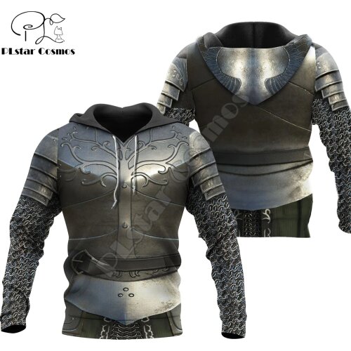 Knight Medieval Armor 3D printed Hoodie Knights Templar Harajuku Fashion Hooded Sweatshirt Unisex Casual Jacket Cosplay hoodies