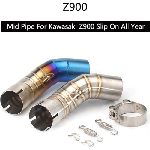 For Kawasaki Z900 Exhaust Pipe Motorcycle Exhaust Tips Slip On 51 mm Mid Link Elbow Stainless Steel Middle Connecting Modified