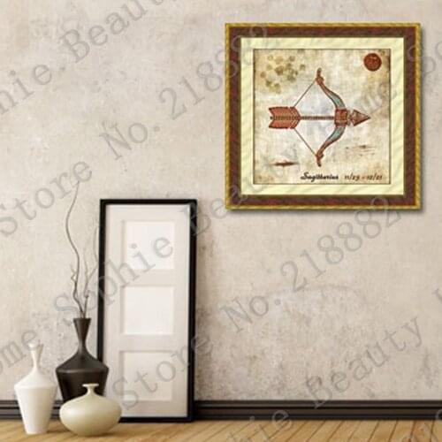 Needlework Diy Cross Stitch Diamond Embroidery 100% Full For Square Drill Painting Mosaic Sagittarius Of The Zodiac 50x50cm