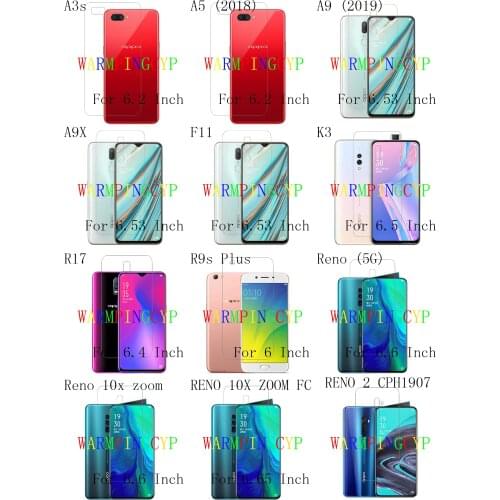 Warmping Screen Protectors For Oppo A3s