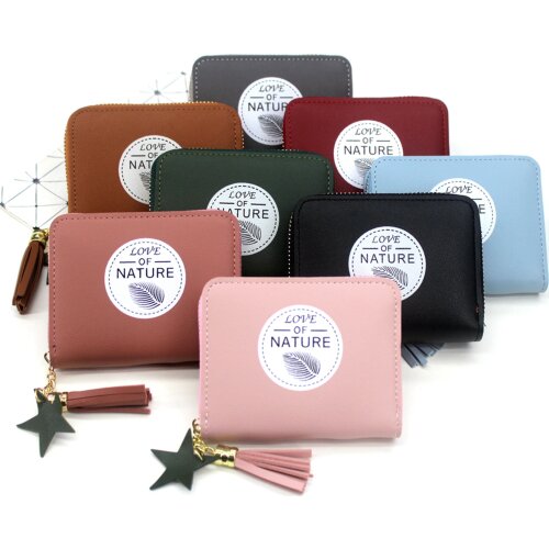 2018 New Womens Wallets Purses Girls Short Wallet leaves of printing Pouch Handbags Female Coin Purse Card Holders Portefeuille