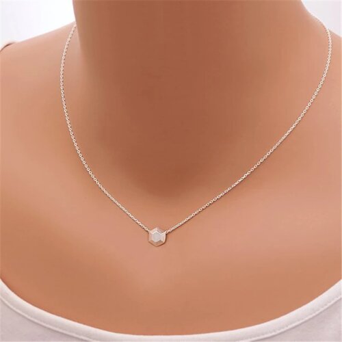 Fashionhexagon spendant necklace plated necklace clavicle necklace for women and color