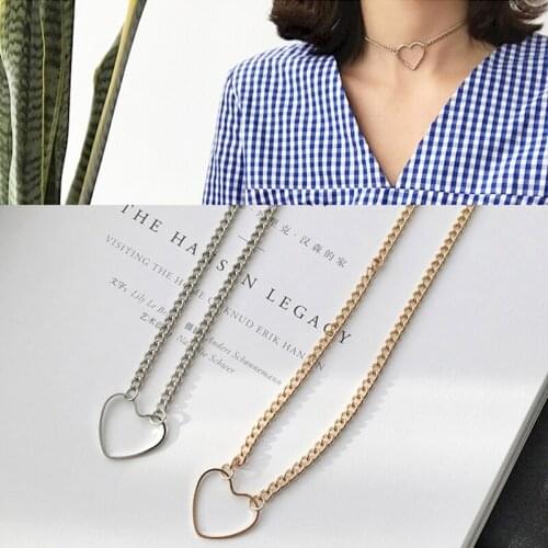 Hollow Heart Choker Necklaces For Women Wholesale Statement Necklace Heart Dainty Pendant Necklace Gift jewelry Wholesale Gift