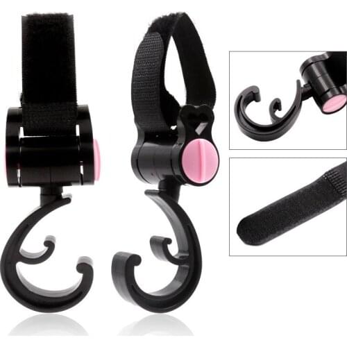 1 pc Baby Stroller Accessories Hook Multifunction Rotate 360 Degree Cart Stroller Black High Quality Plastic Hook