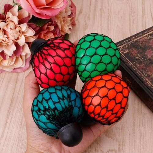 1pc Anti Stress Face Reliever Grape Ball Autism Squeeze Relief Game ADHD Fruit Toy