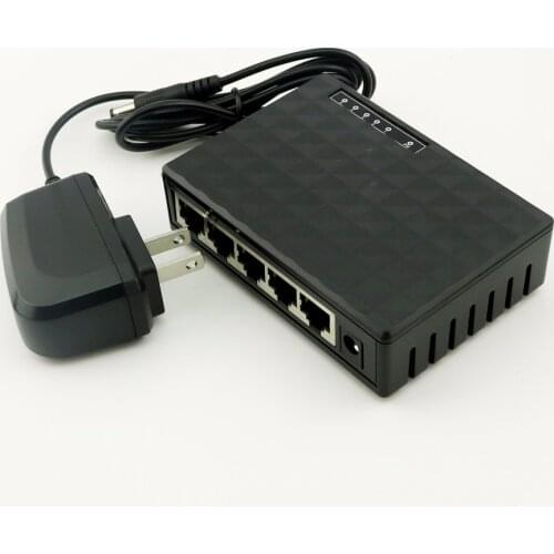 1pcs Mini 5 Ports Fast RJ45 10/100/1000Mbps Base Gigabit LAN Ethernet Network Switch Desktop Switches Hub PC Router