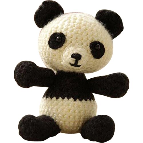 3D Panda Crochet Doll Kit for Beginners Adults Learn to Knit Animal Stuffed Toy Handmade