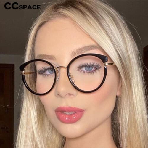 48238 Round Anti-blue Light Cat Eye Metal Glasses Frames Men Women Optical Fashion Computer EyeGlasses