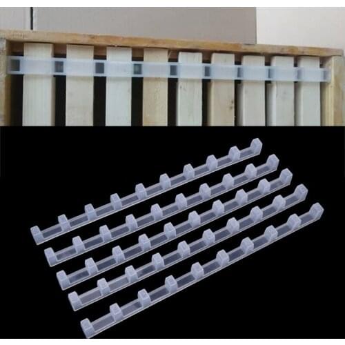 5pcs Beekeeping Bar Bee Hive Frame Avoid Agitation Plastic White Interval 37cm K0AB