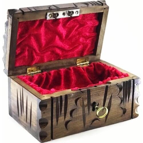 Authentic Gift Walnut Wood Jewelery Gift Box Pirate Rosary Box ewelry Storage Box