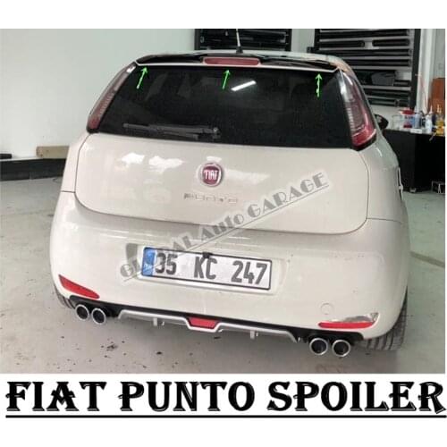 For Fiat Punto Abarth Style Spoiler Auto Accessory Universal Spoilers Car Antenna For Car Styling Diffüser Flaps Splitter Black