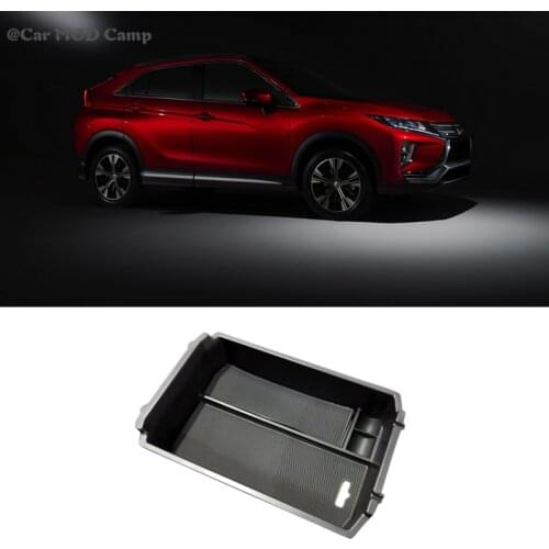 Car Accessories Black Plastic Central Armrest Storage Box Holder Organizer Tray for Mitsubishi Eclipse Cross 2018 2019 2020