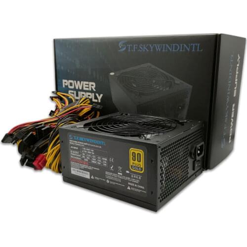 T.F.SKYWINDINTL 2000W Bitcoin Mining PSU PC Power Supply Computer Mining Rig 8 GPU ATX Ethereum Coin 12v 4 pin Power supply
