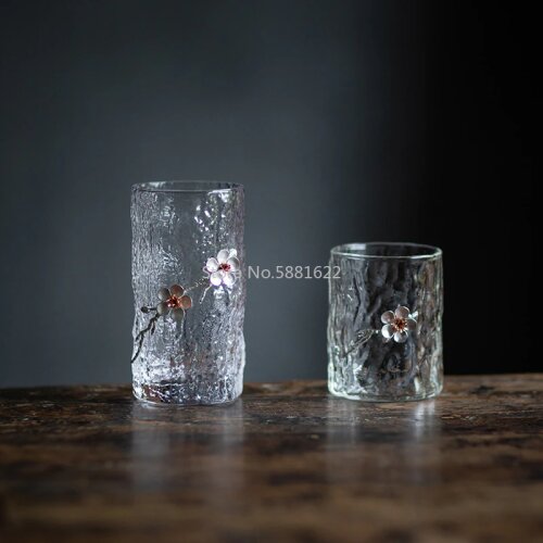 Japanese Style Teacups High Capacity Glass Tea Cups Whisky Wine Glass Crystal Cups Beer Glass Wine Cup Drinkware