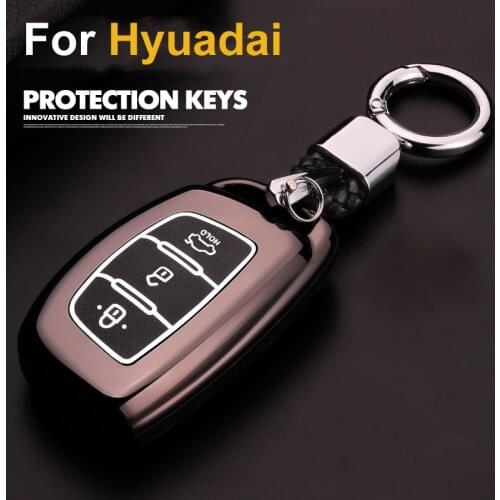 Zinc alloy+Luminous Car Remote Key Case For Hyundai Tucson Creta ix25 ix35 i20 i30 HB20 Elantra Verna Mistra 2015 2016 2017 2018