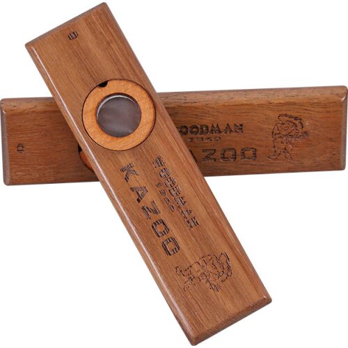 1PC Wood Kazoo Flute Mouth Harmonica Flute Natural Colour Lightweight Kids Party Gift Kid Musical Instrument Iron Box Packing