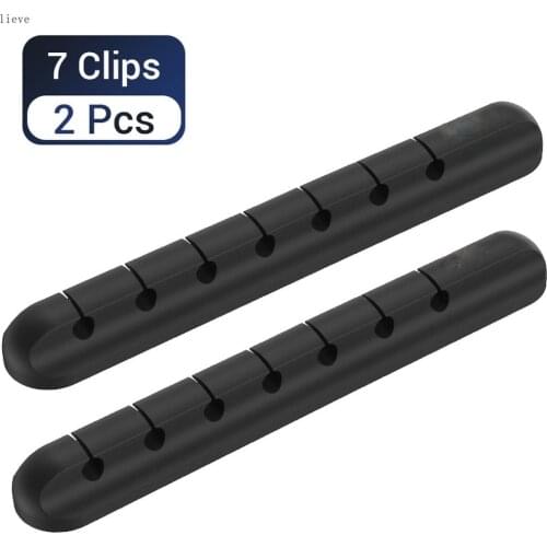 Cable Holder Silicone Cable Organizer USB Winder Desktop Tidy Management Clips Holder For Mouse Keyboard Earphone Headset