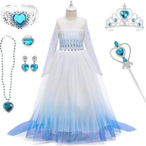3-12 Years Kids Cosplay Princess Dress For Girl Halloween Carvinal Costume Set Children Party Long Clothing