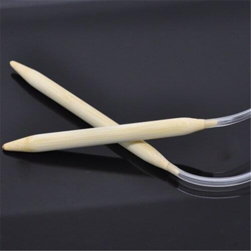 DoreenBeads New Bamboo Circular Knitting Needles Transparent Tube Sewing Needle Weave Craft Tool 80 cm(31 4/8") long,1 Pair