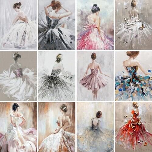 EverShine Diamond Painting Ballet Woman Cross Stitch 5D Diamond Embroidery Portrait Picture Rhinestones Needlework Home Decor