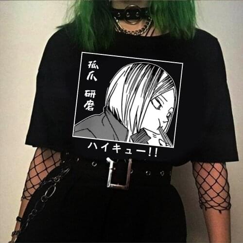 Men Women T-shirt Tops Kawaii Haikyuu Tshirt Kenma Kozume T-shirt O Neck Soft Anime Manga Tee Shirt Clothes