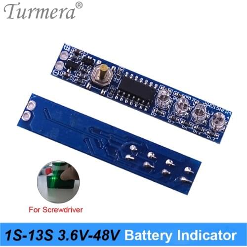 Battery indicator 1S 4.2V 2S 8.4V 3S 12.6V 4S 16.8V 5S 21V 24V 36V 48V Lithium Battery Capacity Display Module for Screwdriver A