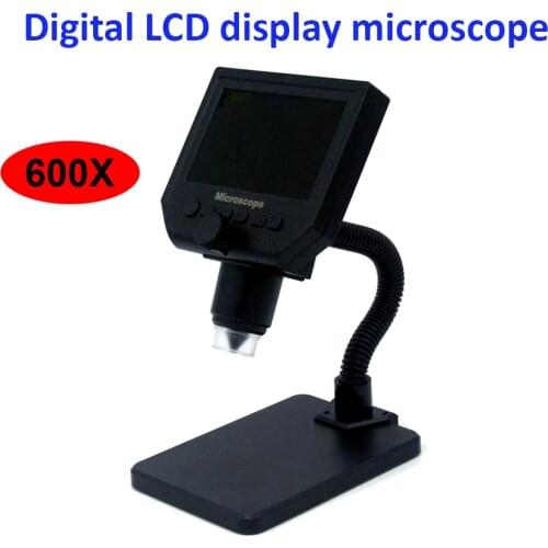 600X microscope usb digital video microscope camera 8 LED VGA Microscope for soldering With 4.3" HD OLED Screen G600