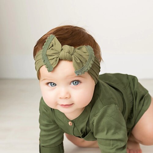 Cute Baby Girl Kid Big Bow Hairband Headband Solid Cotton Stretch Turban Knot Head Wrap Headwear Girls Tassels Headband 0-6Years