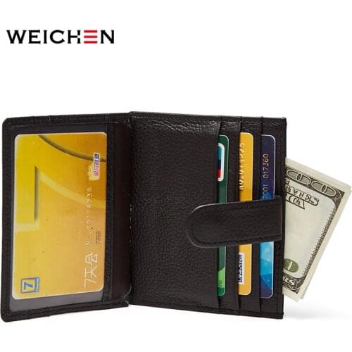 Men Genuine leather Card Holder small cow leather Credit Card Wallet Fashion brand Men Wallets Credit Card Holders