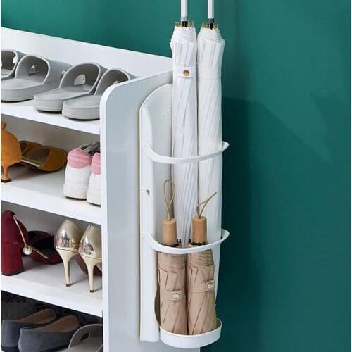 Wall-Mounted Umbrella Stand Rack Solid Color Umbrella Storage Holder Shelf for Home Office Umbrella Holder