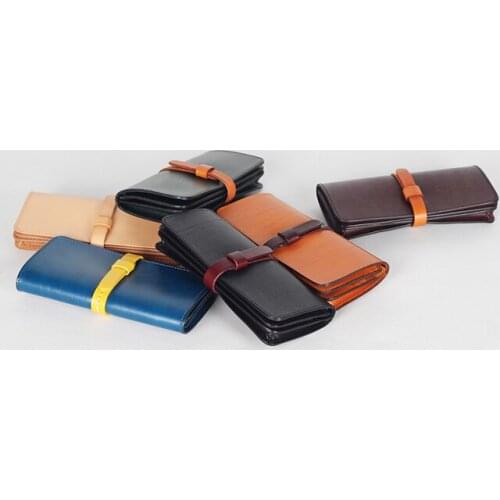 2019 new manual leather long leather wallet for women with multi-card leather wallet for men