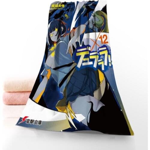 New Custom Durarara Towel Printed Cotton Face/Bath Towels Microfiber Fabric For Kids Men Women Shower Towels 70X140cm