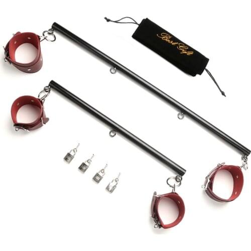 NEW BDSM Bondage Set Adjustable Spreader Bar with Hand-Ankle Cuffs Restraints Position Master Sex Toys for Couples