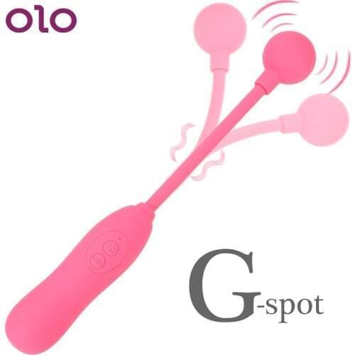 OLO 360° Flexible Head Vibrator 10 Frequency Nipple Anal Vibrator Erotic Flirting Soft Silicone Bullet Egg Sex Toys For Women