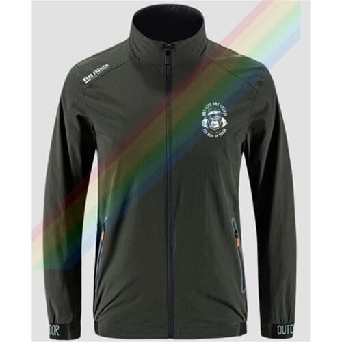 One Life One Chance Gorilla Logo Slim Sport Jacket Mens Street Windbreaker Zipper Thin Jacket Men Casual Front Printing Jacket