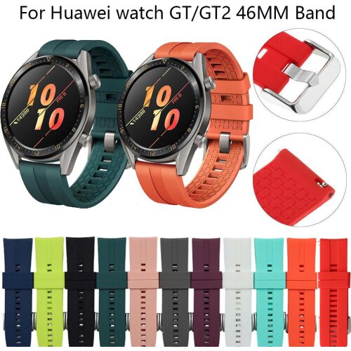 2021 new Suitable for Huawei GT2 sports silicone strap huawei gt 2e glory magic watch2 22MM sports strap silicone original strap