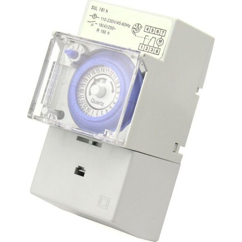SUL181H Mechanical Timer 24 hours Time Switch Relay Electrical Programmable Timer 24 hour Din Rail Timer Switch