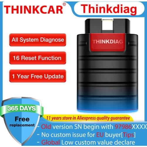 Diagzone Old Boot Thinkdiag OBD2 Scanner Work All Car Softwares 15 Resets ECU Coding Active Test Professional Diagnostic Tool